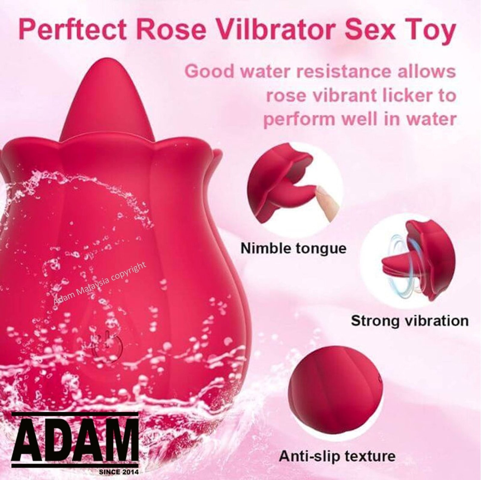 Adam Licking Rose Vibrator -